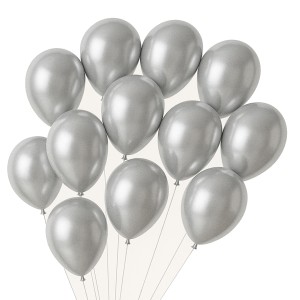 GLOBOLANDIA GLOBOS PERLADOS 12" PLATA x 25u